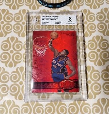 Larry Johnson Larry Johnson 1997 Precious Metal Gems Red Knicks Hornets UNLV Legend Bgs 8 card sale