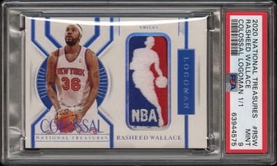 Rasheed Wallace 2020 Panini National Treasures Rasheed Wallace Colossal Logoman Patch 1/1 PSA 9 card sale