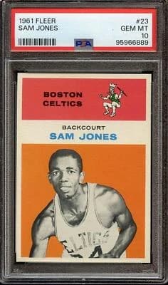 Sam Jones 1961-62 Fleer #23 Sam Jones PSA 10 (RC) Celtics HOF card sale