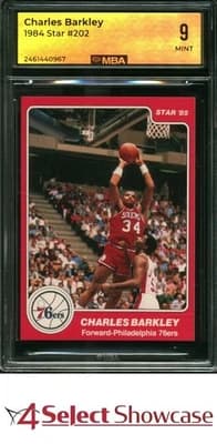 1984 Star Charles Barkley Rookie #202 MBA 9 card from Card Ladder