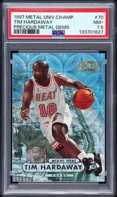 Tim Hardaway 1997 FLEER METAL UNIVERSE CHAMP PRECIOUS METAL GEMS #70 TIM HARDAWAY /50 PSA 7.5 card sale