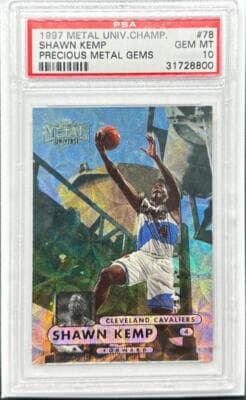 Shawn Kemp 1997-98 Metal Universe Shawn Kemp Precious Metal Gems PMG #50/50 PSA 10 GEM MINT card sale