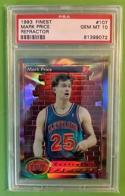 Mark Price 1993 FINEST REFRACTOR MARK PRICE #107 PSA 10 GEM MINT POP 2!!! card sale