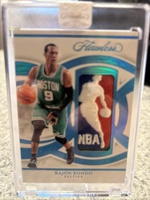 Rajon Rondo 1/1 Rajon Rondo Flawless casehit LogoMan card sale
