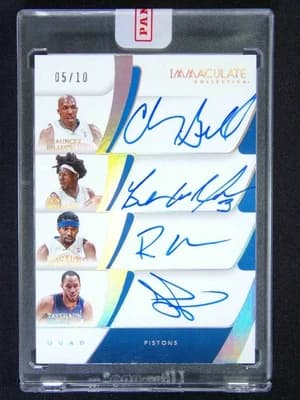 Ben Wallace 2023-24 Immaculate Ben Wallace/Billups/Richard Hamilton/Tayshaun Prince Auto /10 card sale