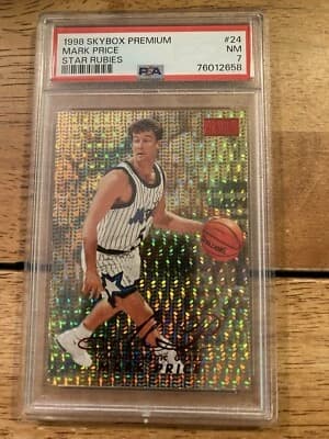 Mark Price 1998-1999 Skybox Premium Mark Price Star Rubies 9/50 PSA 7 card sale
