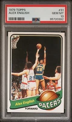 Alex English 1979 TOPPS #31 ALEX ENGLISH ROOKIE RC PSA 10 card sale