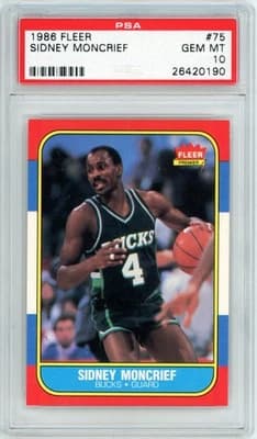 Sidney Moncrief 1986 Fleer #75 Sidney Moncrief PSA 10 | Set Break card sale