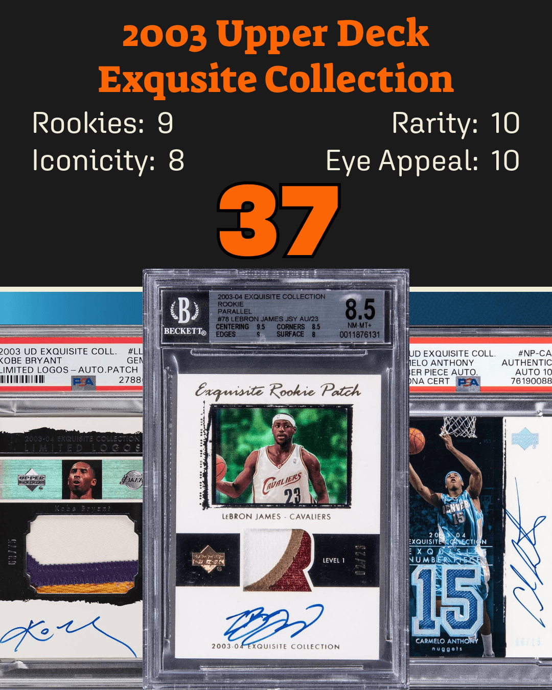 2003 Upper Deck Exquisite Collection basketball card set collage