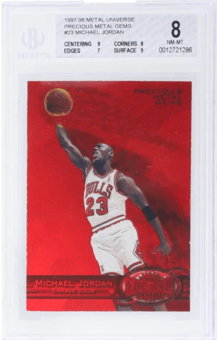 Michael Jordan PMG Red BGS 8 sold at Alt, serial 52/100