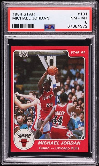 1984 Star Michael Jordan number 101 PSA 8 sold at Fanatics