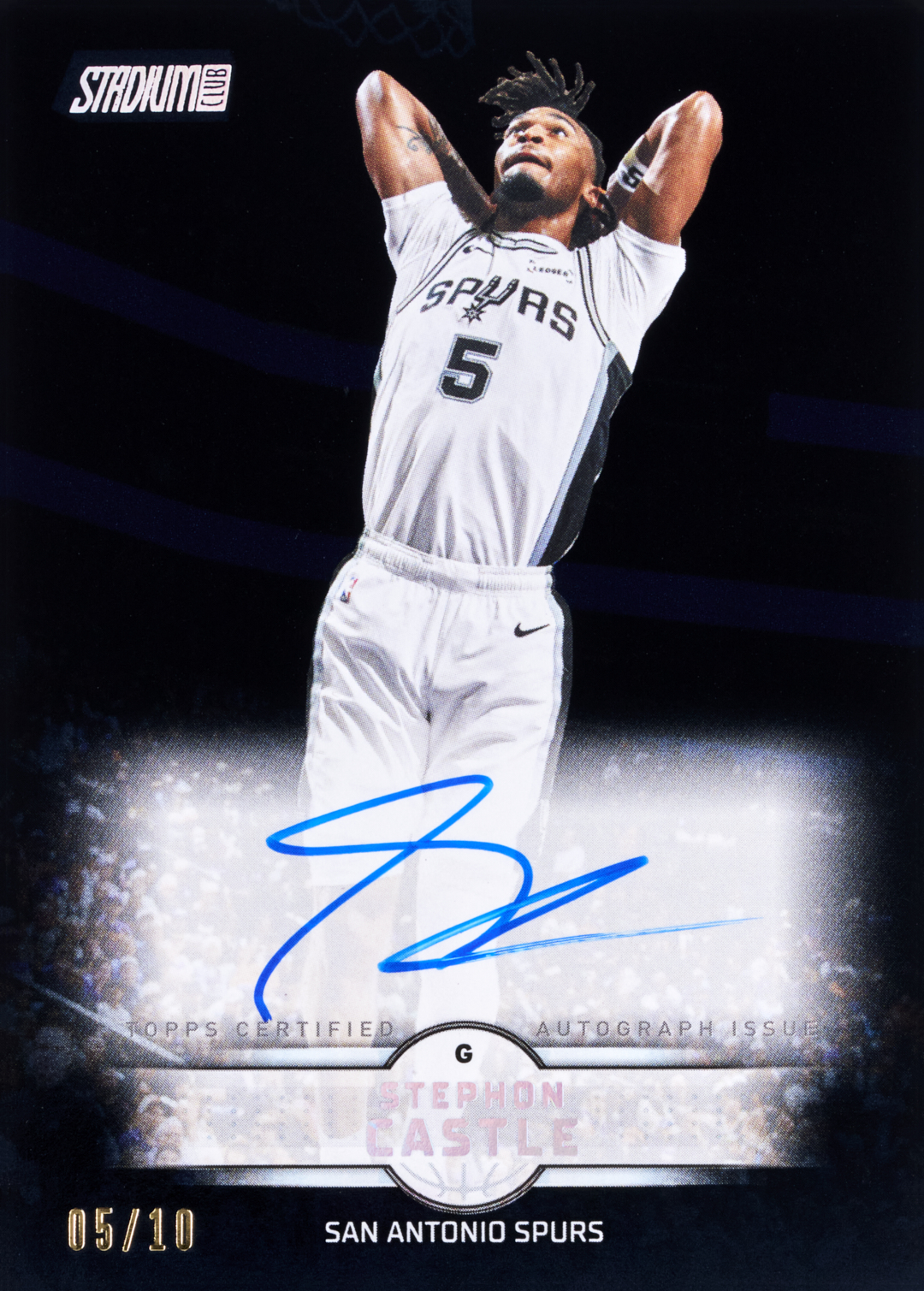 Stephon Castle 2025-26 Stadium Club Base Cards Auto Variation Black manufacturer preview