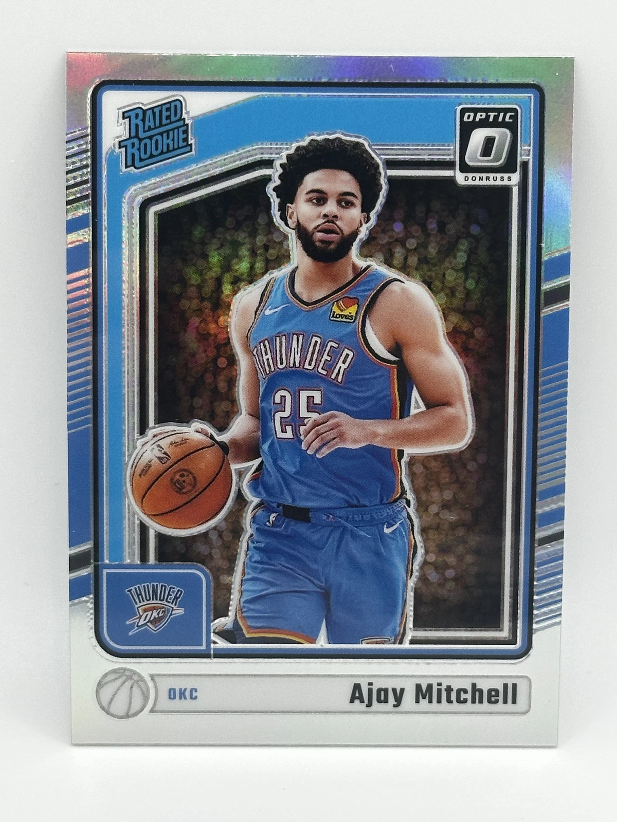 2024-25 Donruss Optic Holo Ajay Mitchell Rated Rookie #274 basketball card