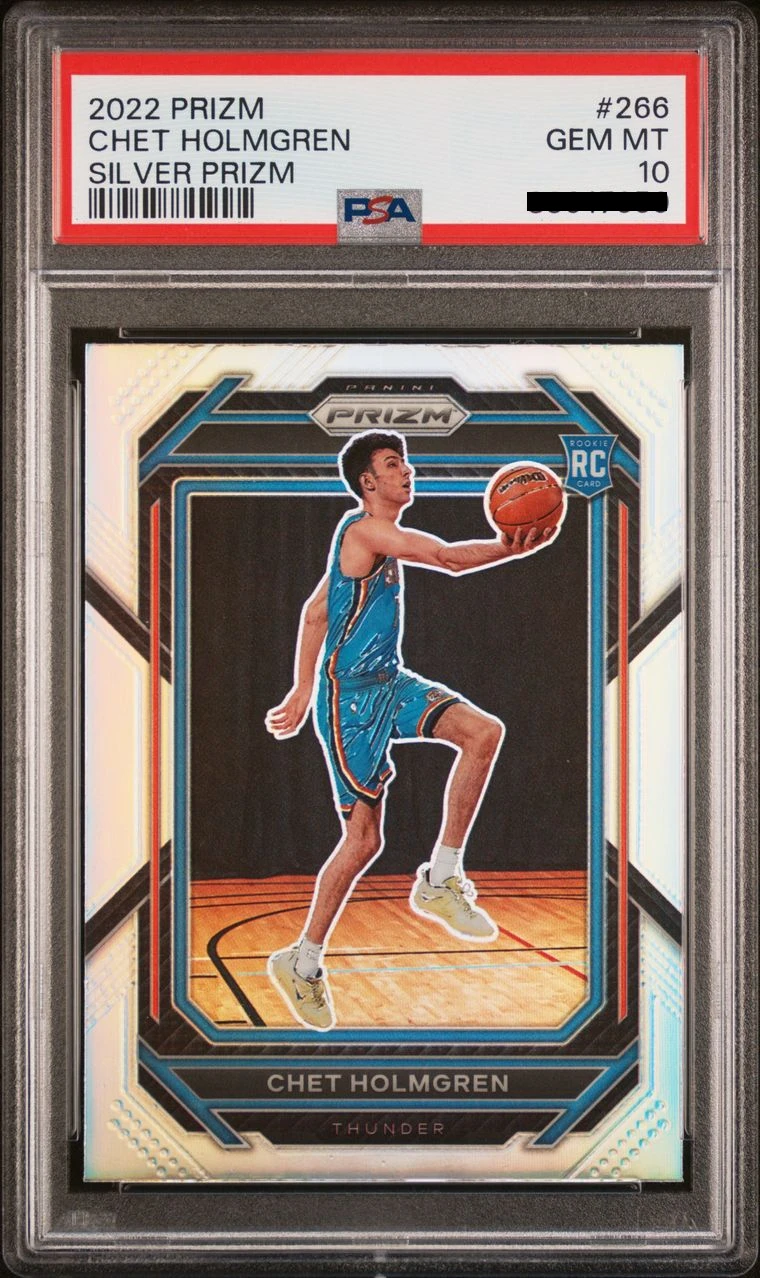 Chet Holmgren 2022-23 Panini Prizm Chet Holmgren Silver Prizm Rookie #266 basketball card