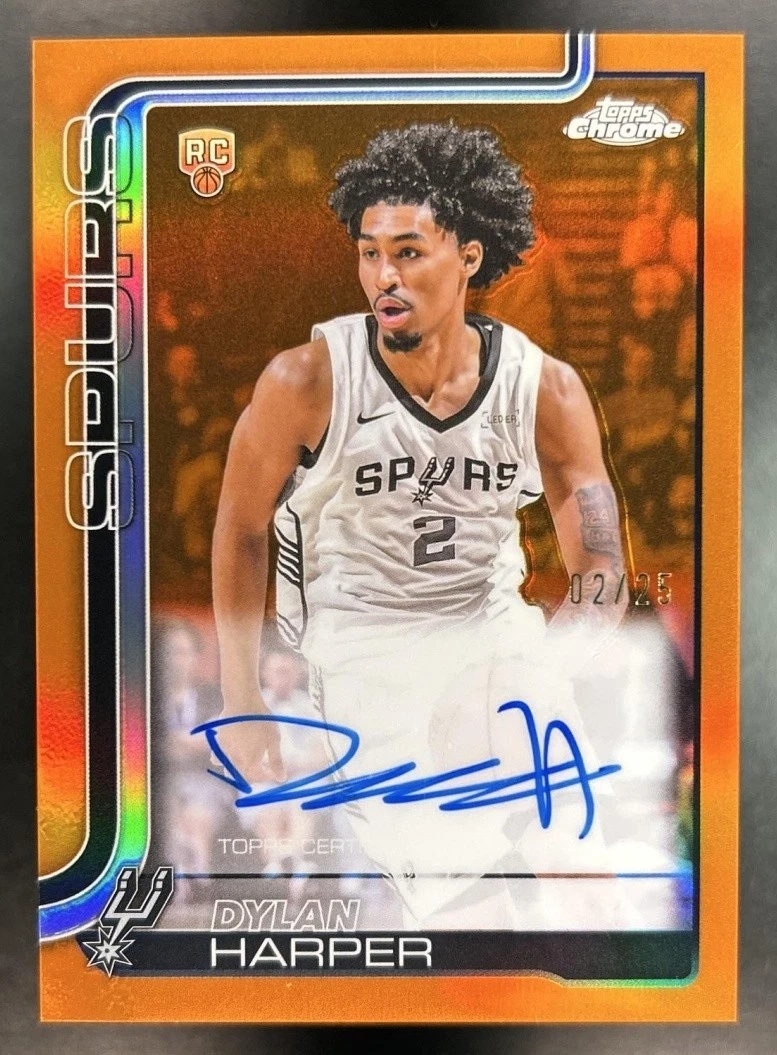 2025-26 Topps Chrome Dylan Harper Rookie Autograph /25 basketball card