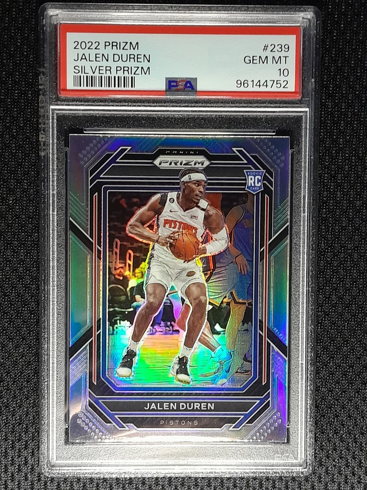 Jalen Duren 2022-23 Panini Prizm Jalen Duren Silver Prizm Rookie basketball card