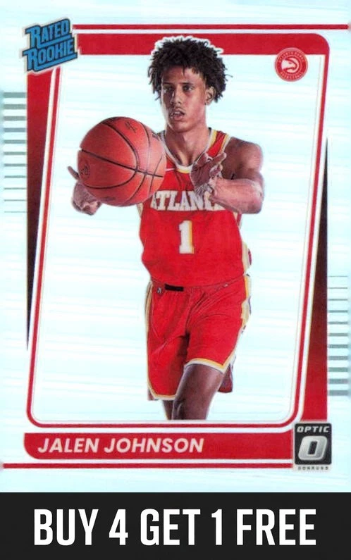 2021-22 Donruss Optic Holo Jalen Johnson Rated Rookie #181 basketball card