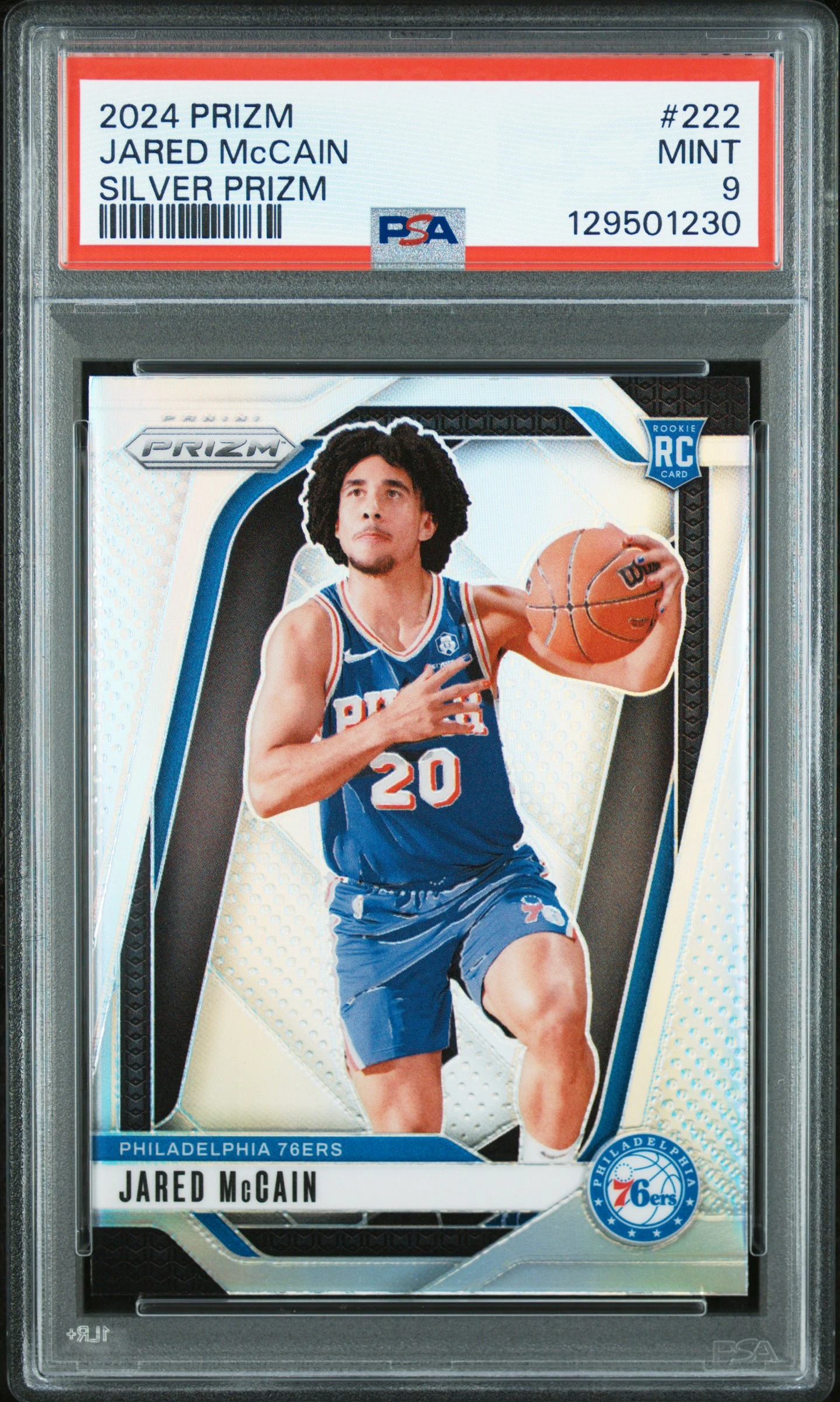 Jared McCain 2024-25 Panini Prizm Jared McCain Silver Prizm Rookie basketball card