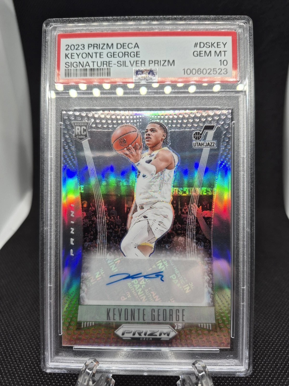 Keyonte George 2023-24 Panini Prizm Keyonte George Silver Prizm Rookie basketball card