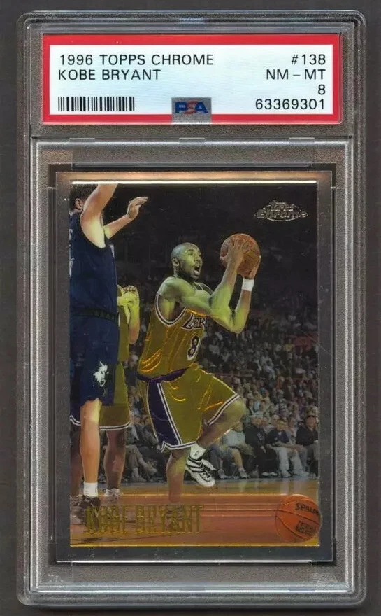 1996-97 Topps Chrome Kobe Bryant Rookie #138 PSA 8 basketball card