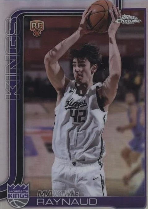Maxime Raynaud 2025-26 Topps Chrome Refractor Rookie #293 basketball card