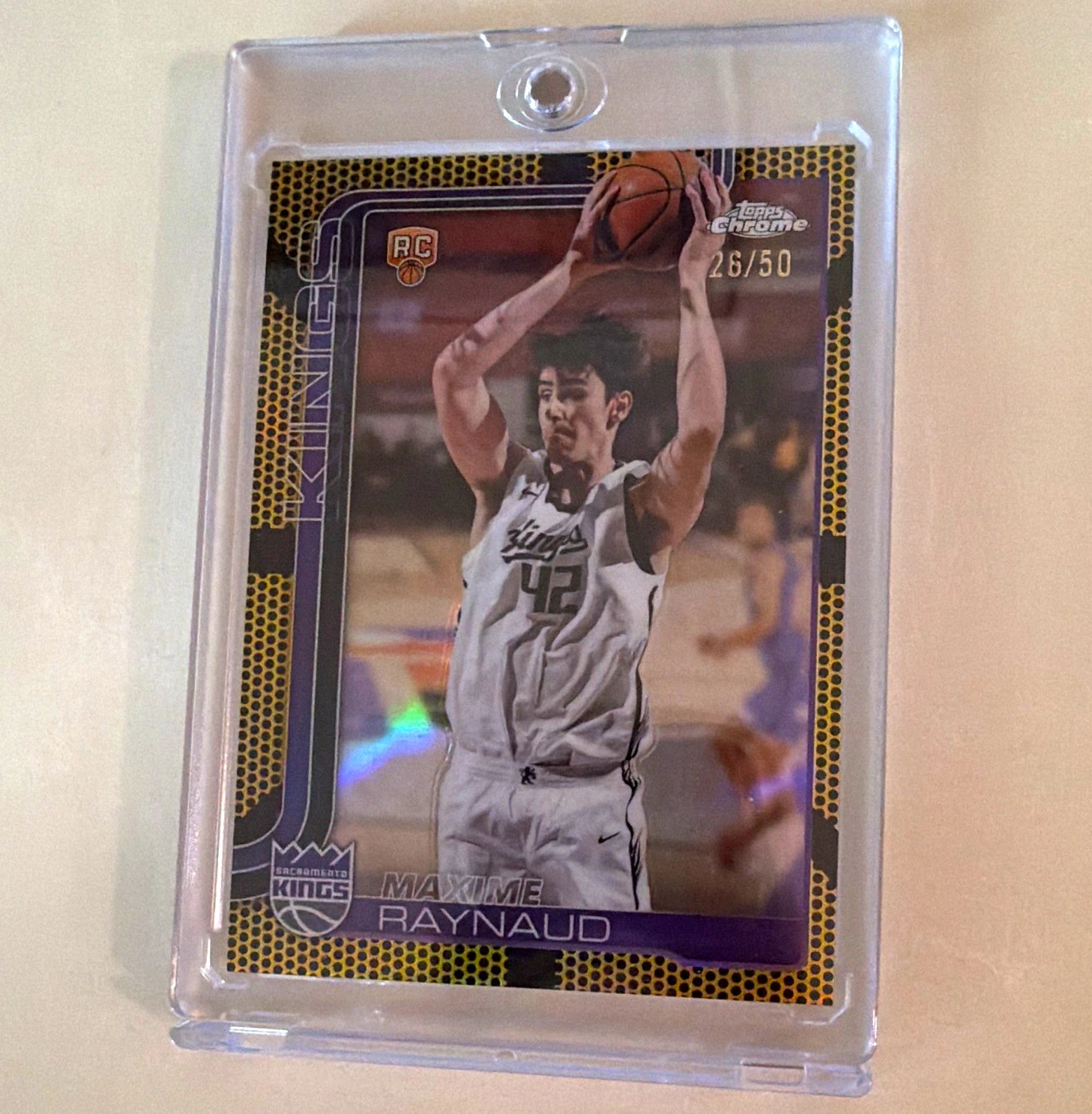 Maxime Raynaud 2025-26 Topps Chrome Gold Basketball Refractor Rookie #293 numbered to 50 basketball card