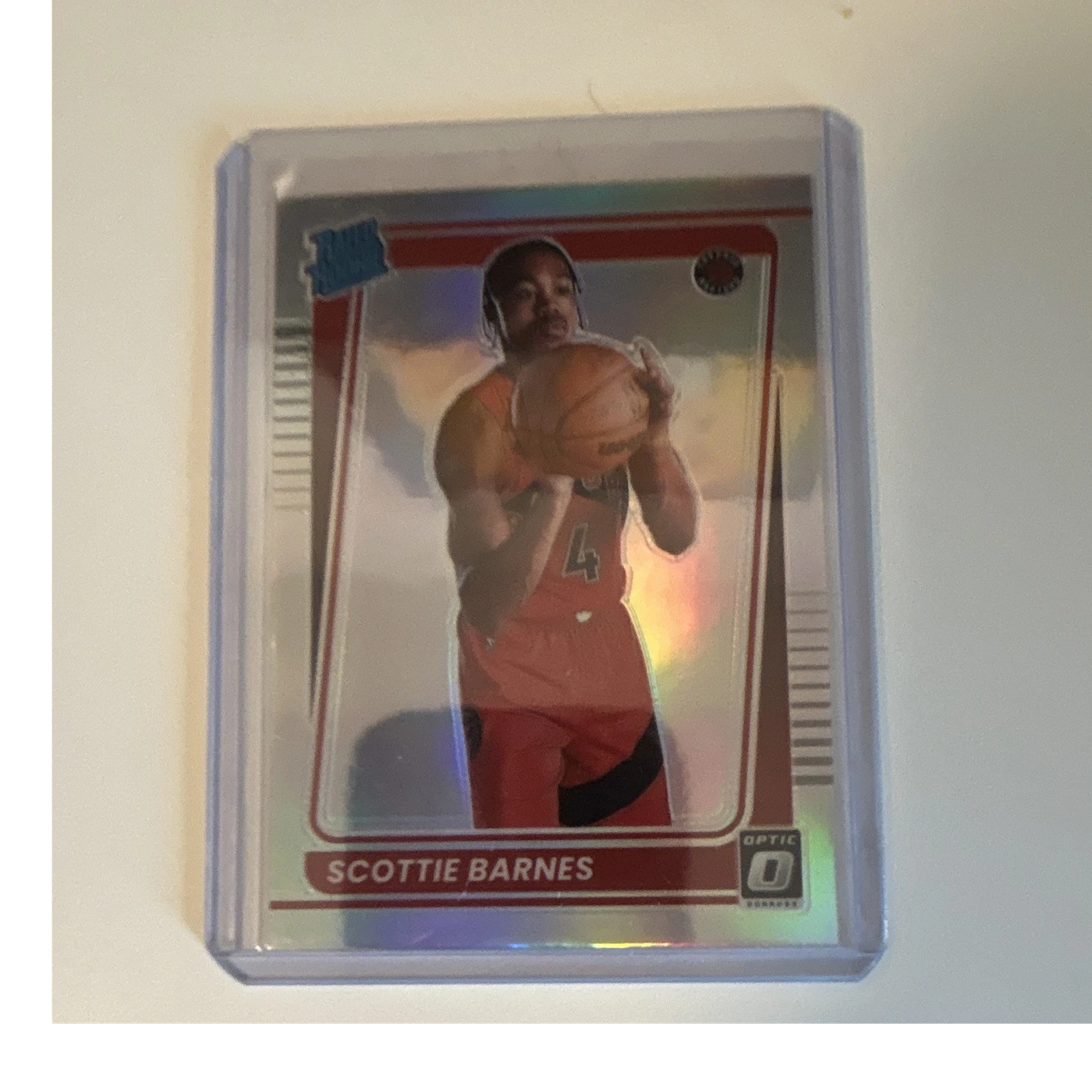 Scottie Barnes 2021-22 Donruss Optic Holo Rated Rookie basketball card