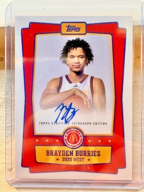 2025 Topps Chrome McDonald's All-American Brayden Burries Event Autograph #EA-BB basketball card