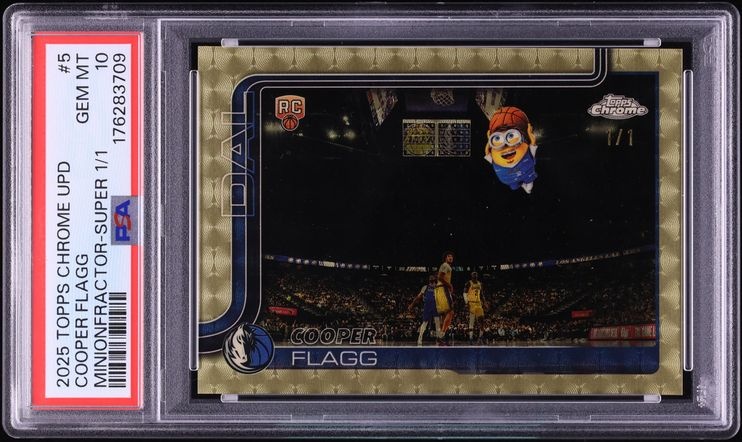 Cooper Flagg 2025-26 Topps Chrome Update Minionfractor Superfractor #M-5 1/1 PSA 10