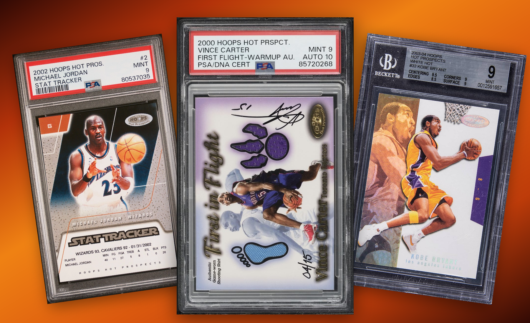 Three-card Hoops Hot Prospects stack