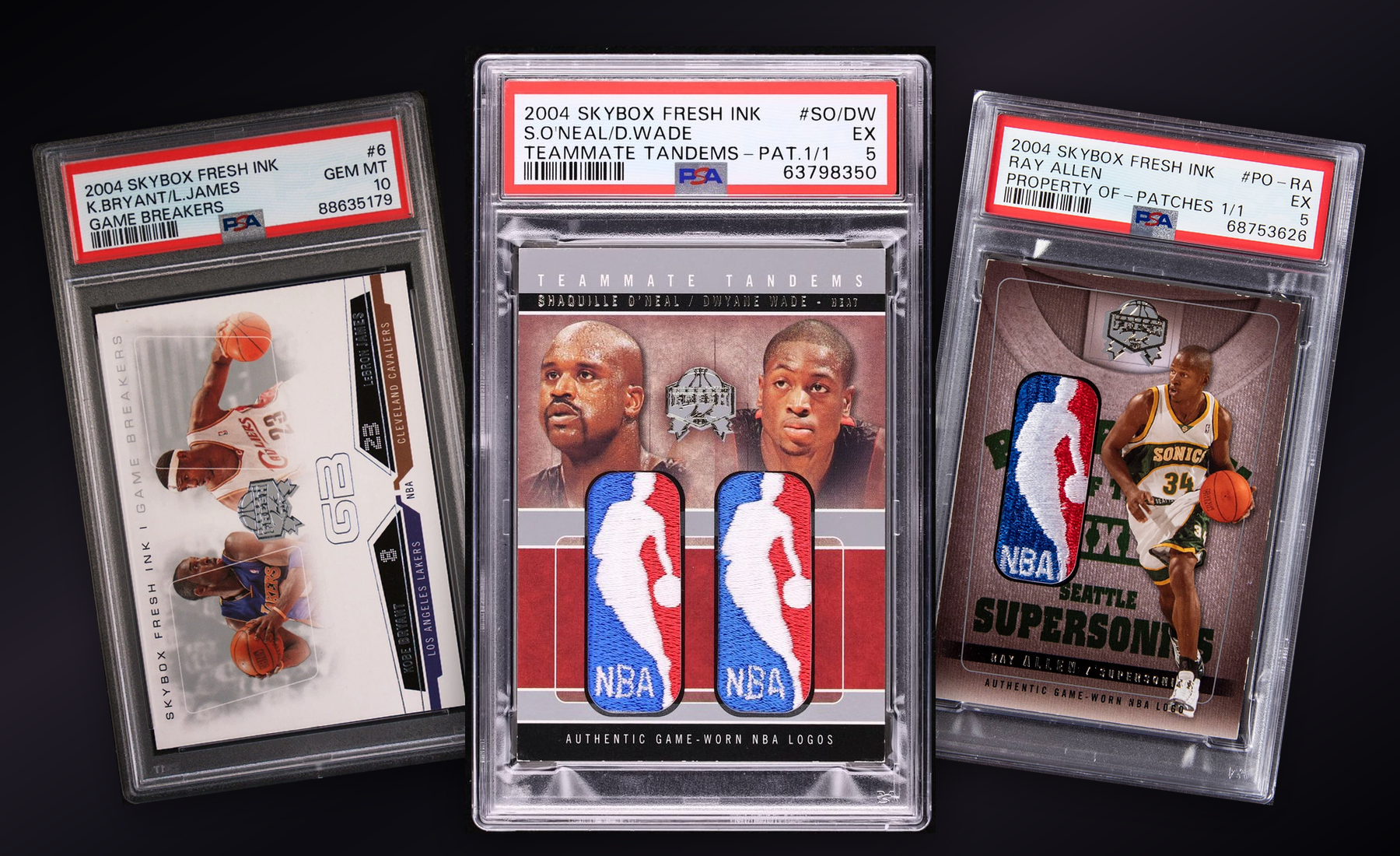 Three-card SkyBox Fresh Ink stack