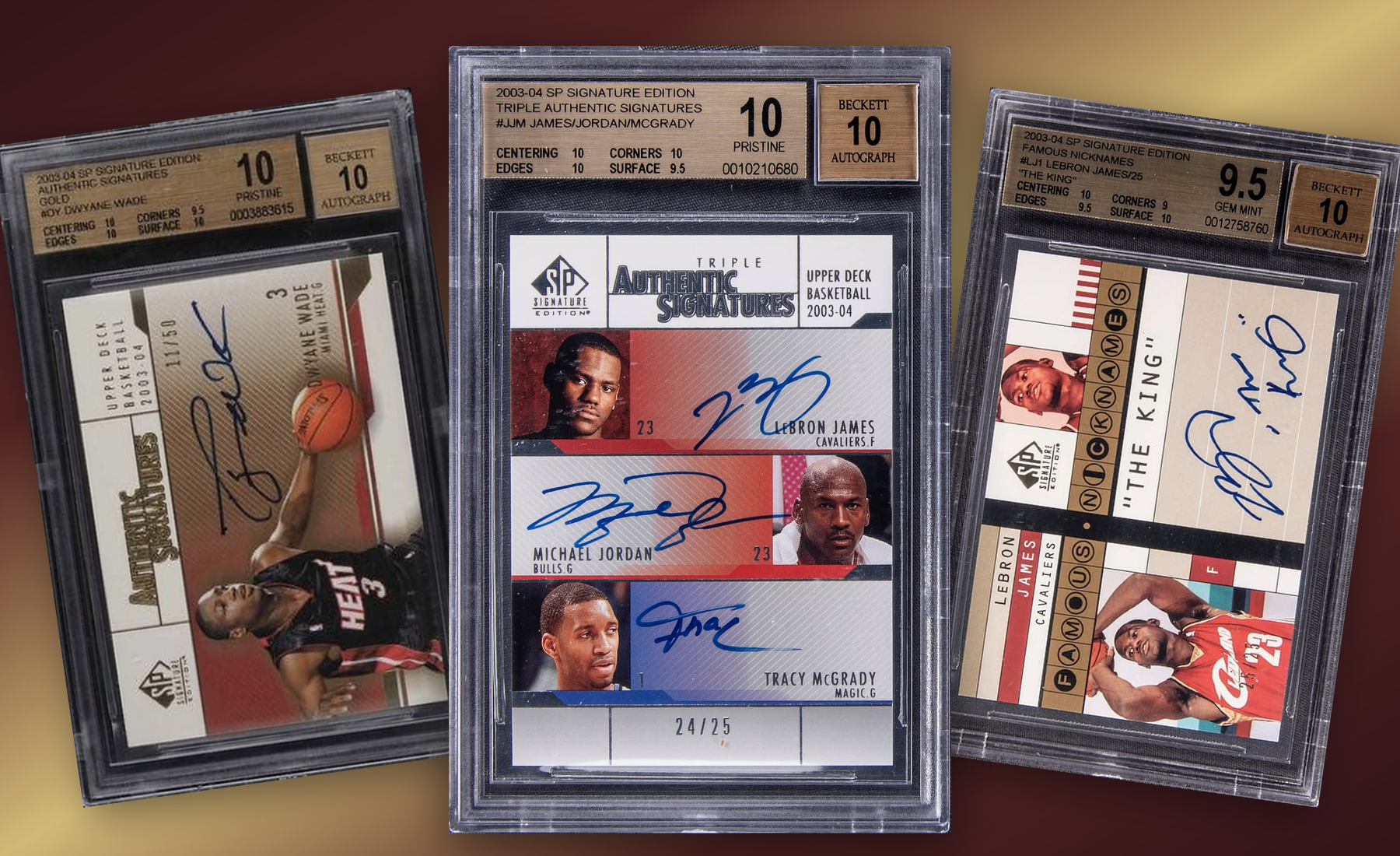 Three-card SP Signature Edition stack built from uploaded collector images