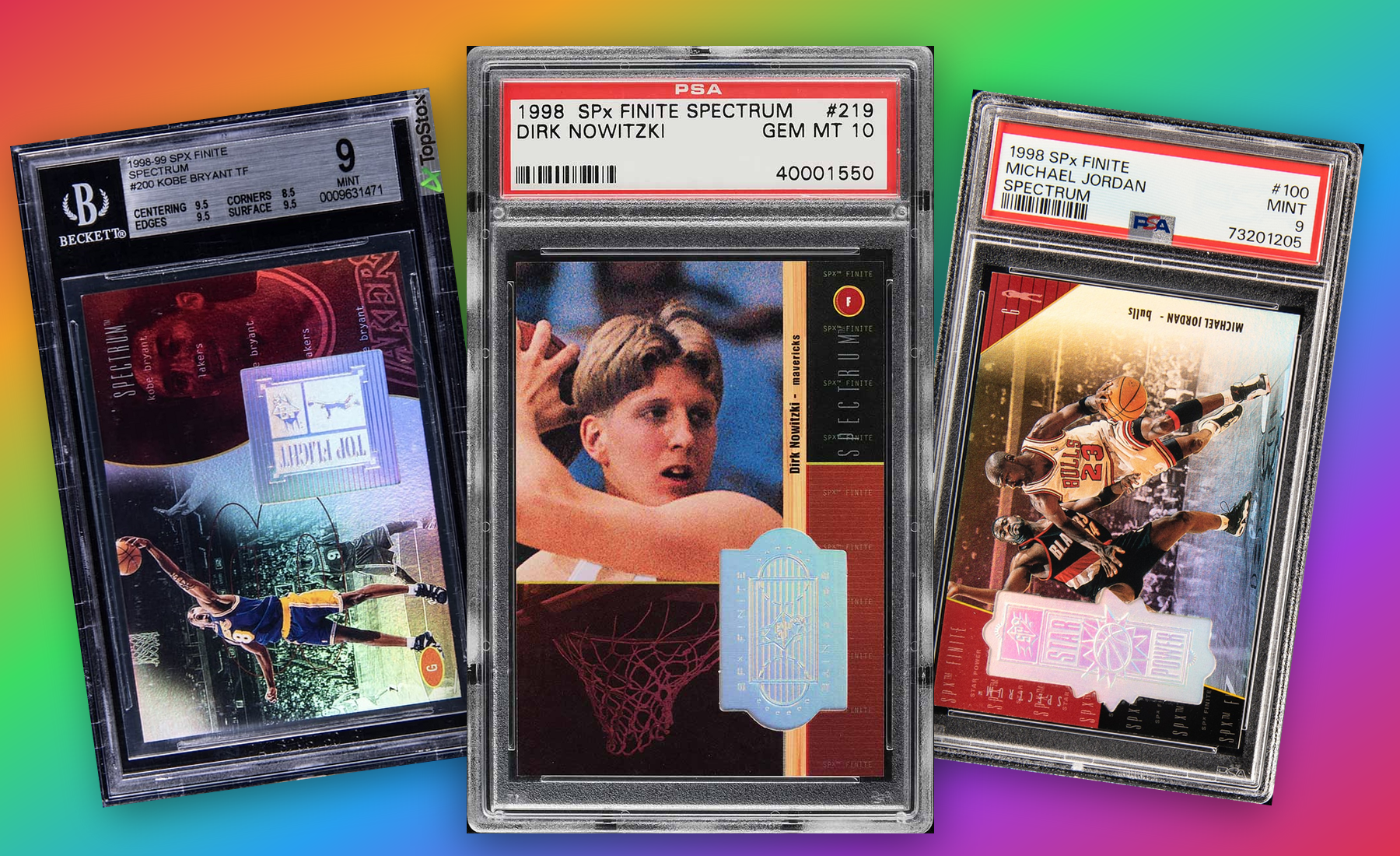 Three-card SPx Finite stack built from uploaded collector images