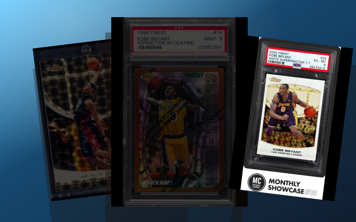 Three-card Topps Finest stack